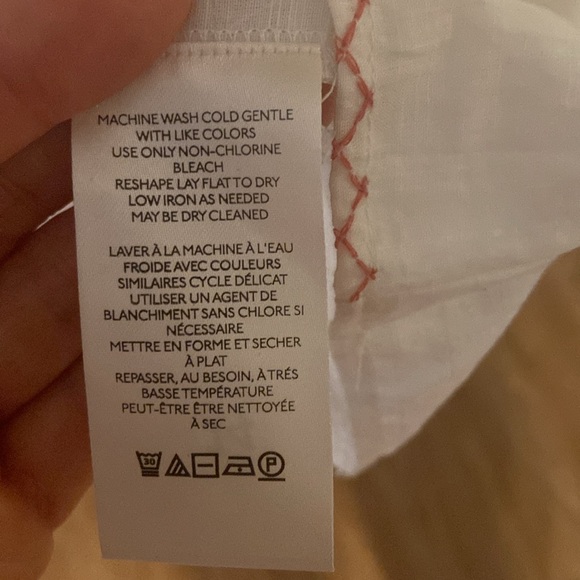 Anthropologie flutter sleeve cotton flowers top Sz M - Picture 5 of 6